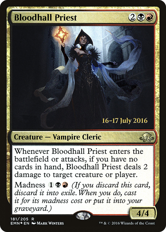 Bloodhall Priest (PEMN-181S) - Eldritch Moon Promos Foil - Premium MTG Single from Wizards of the Coast - Just $0.42! Shop now at Game Crave Tournament Store