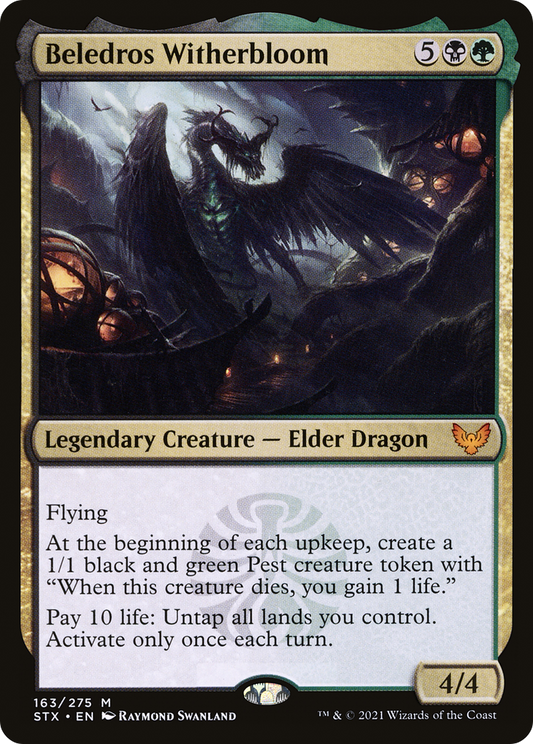 Beledros Witherbloom (STX-163) - Strixhaven: School of Mages Foil - Premium MTG Single from Wizards of the Coast - Just $1.48! Shop now at Game Crave Tournament Store