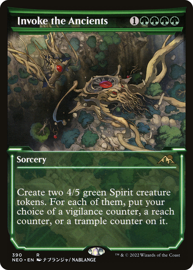 Invoke the Ancients (NEO-390) - Kamigawa: Neon Dynasty: (Showcase) Foil - Premium MTG Single from Wizards of the Coast - Just $0.08! Shop now at Game Crave Tournament Store