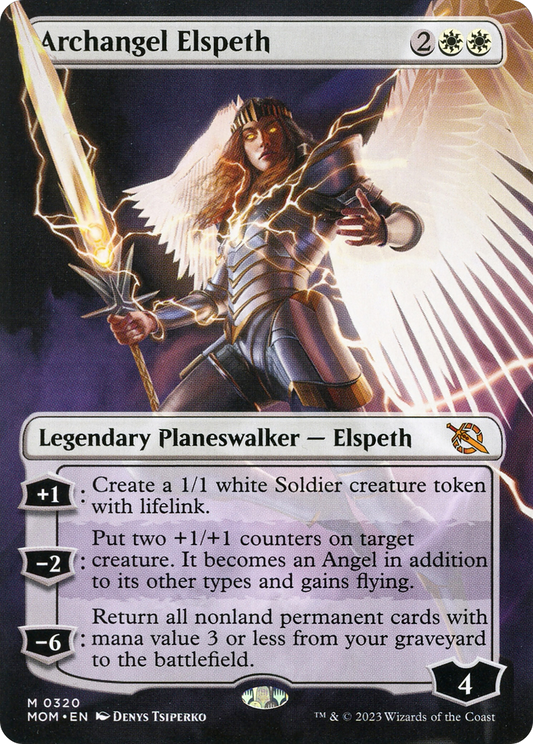 Archangel Elspeth (MOM-320) - March of the Machine (Borderless) - Premium MTG Single from Wizards of the Coast - Just $4.39! Shop now at Game Crave Tournament Store