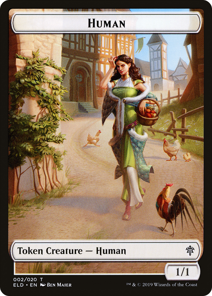 Human (TELD-002) - Throne of Eldraine Tokens - Premium MTG Single from Wizards of the Coast - Just $0.08! Shop now at Game Crave Tournament Store