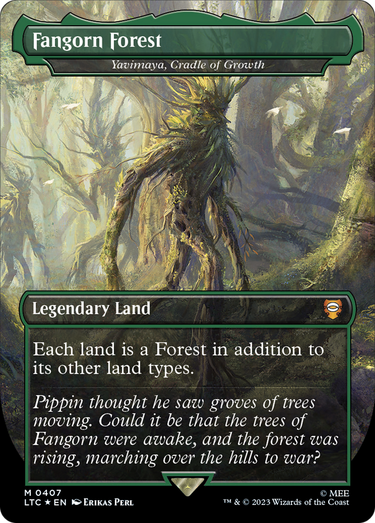 Yavimaya, Cradle of Growth (LTC-407) - Tales of Middle-earth Commander / Fangorn Forest (Borderless) Foil - Premium MTG Single from Wizards of the Coast - Just $28.96! Shop now at Game Crave Tournament Store