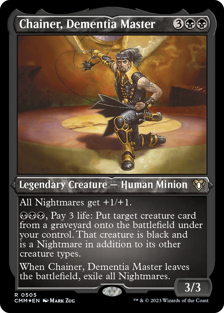 Chainer, Dementia Master (CMM-505) - Commander Masters Etched Foil - Premium MTG Single from Wizards of the Coast - Just $0.19! Shop now at Game Crave Tournament Store