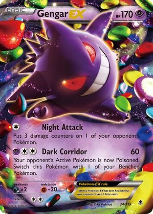 Gengar-EX 34/119 - Phantom Forces Holofoil - Premium Pokemon Single from Nintendo - Just $10.50! Shop now at Game Crave Tournament Store