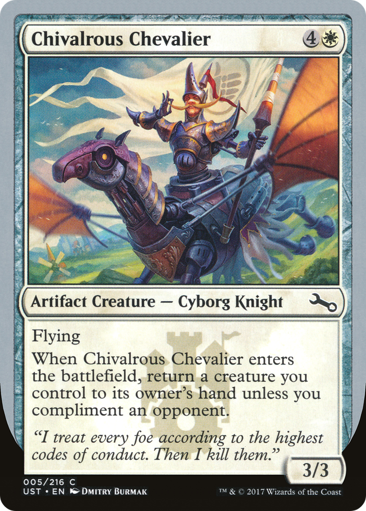 Chivalrous Chevalier (UST-005) - Unstable - Premium MTG Single from Wizards of the Coast - Just $0.25! Shop now at Game Crave Tournament Store