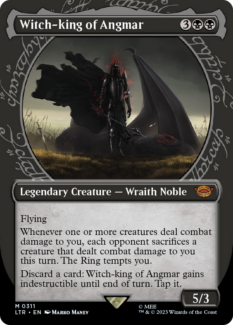 Witch-king of Angmar (LTR-311) - The Lord of the Rings: Tales of Middle-earth: (Showcase) (Borderless) - Premium MTG Single from Wizards of the Coast - Just $1.82! Shop now at Game Crave Tournament Store