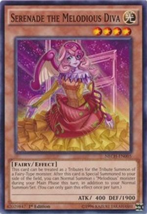 Serenade the Melodious Diva (NECH-EN005) - The New Challengers 1st Edition - Premium Yugioh Single from Konami - Just $0.25! Shop now at Game Crave Tournament Store