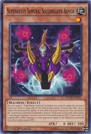 Superheavy Samurai Soulbreaker Armor (NECH-EN012) - The New Challengers 1st Edition - Premium Yugioh Single from Konami - Just $0.26! Shop now at Game Crave Tournament Store