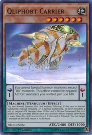 Qliphort Carrier (NECH-EN022) - The New Challengers Unlimited - Premium Yugioh Single from Konami - Just $1.05! Shop now at Game Crave Tournament Store