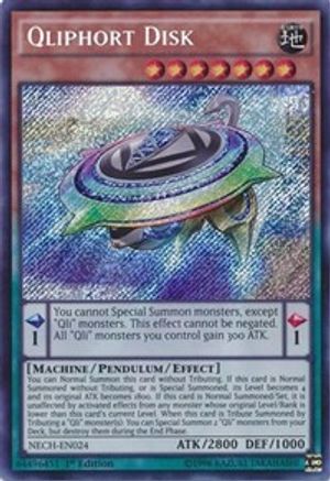 Qliphort Disk (NECH-EN024) - The New Challengers Unlimited - Premium Yugioh Single from Konami - Just $0.46! Shop now at Game Crave Tournament Store