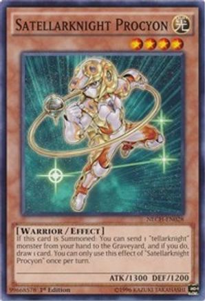Satellarknight Procyon (NECH-EN028) - The New Challengers 1st Edition - Premium Yugioh Single from Konami - Just $0.25! Shop now at Game Crave Tournament Store