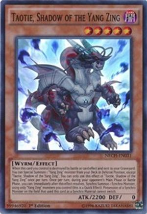 Taotie, Shadow of the Yang Zing (NECH-EN031) - The New Challengers 1st Edition - Premium Yugioh Single from Konami - Just $0.25! Shop now at Game Crave Tournament Store