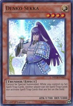 Denko Sekka (NECH-EN041) - The New Challengers Unlimited - Premium Yugioh Single from Konami - Just $0.51! Shop now at Game Crave Tournament Store
