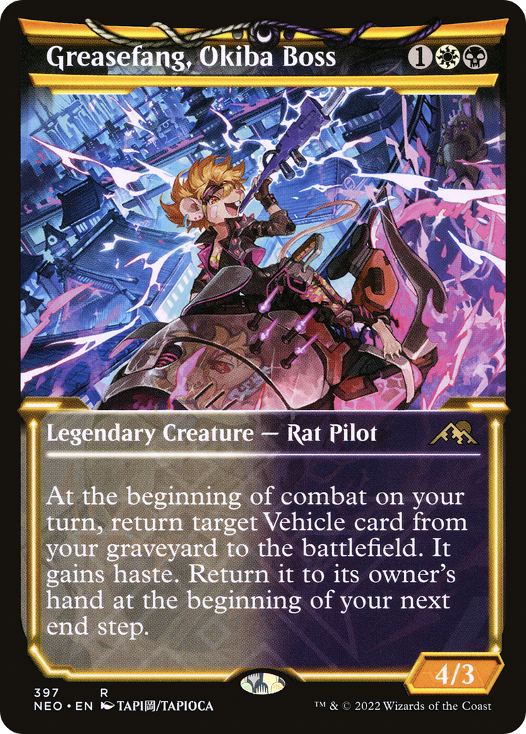 Greasefang, Okiba Boss (NEO-397) - Kamigawa: Neon Dynasty: (Showcase) - Premium MTG Single from Wizards of the Coast - Just $0.30! Shop now at Game Crave Tournament Store