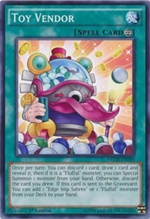 Toy Vendor (NECH-EN060) - The New Challengers 1st Edition - Premium Yugioh Single from Konami - Just $0.26! Shop now at Game Crave Tournament Store