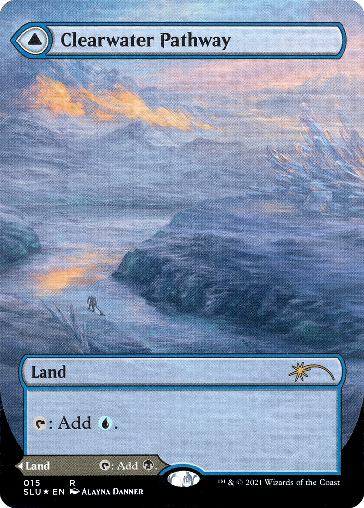 Clearwater Pathway // Murkwater Pathway (SLU-015) - Secret Lair: Ultimate Edition: (Showcase) (Borderless) Foil - Premium MTG Single from Wizards of the Coast - Just $2.43! Shop now at Game Crave Tournament Store