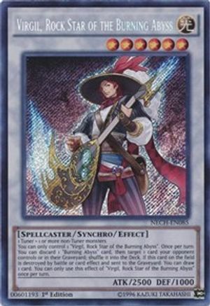 Virgil, Rock Star of the Burning Abyss (NECH-EN085) - The New Challengers 1st Edition - Premium Yugioh Single from Konami - Just $1.95! Shop now at Game Crave Tournament Store