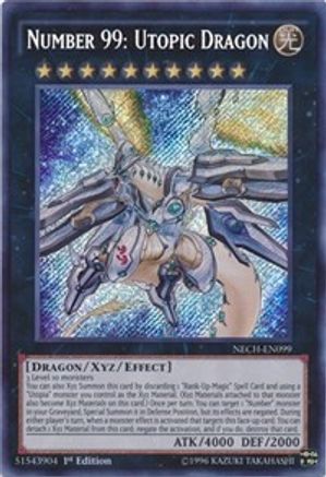 Number 99: Utopic Dragon (NECH-EN099) - The New Challengers 1st Edition - Premium Yugioh Single from Konami - Just $4.62! Shop now at Game Crave Tournament Store