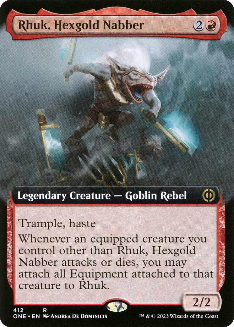 Rhuk, Hexgold Nabber (ONE-412) - Phyrexia: All Will Be One: (Extended Art) - Premium MTG Single from Wizards of the Coast - Just $0.08! Shop now at Game Crave Tournament Store