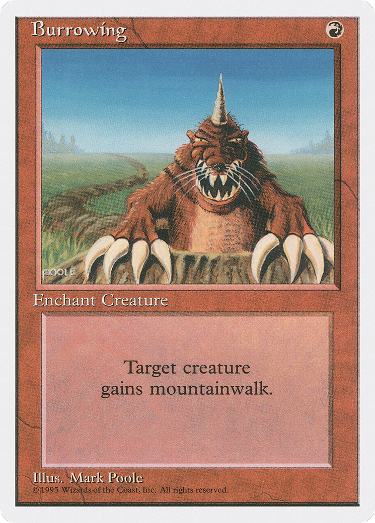 Burrowing (4ED-180) - Fourth Edition - Premium MTG Single from Wizards of the Coast - Just $0.08! Shop now at Game Crave Tournament Store