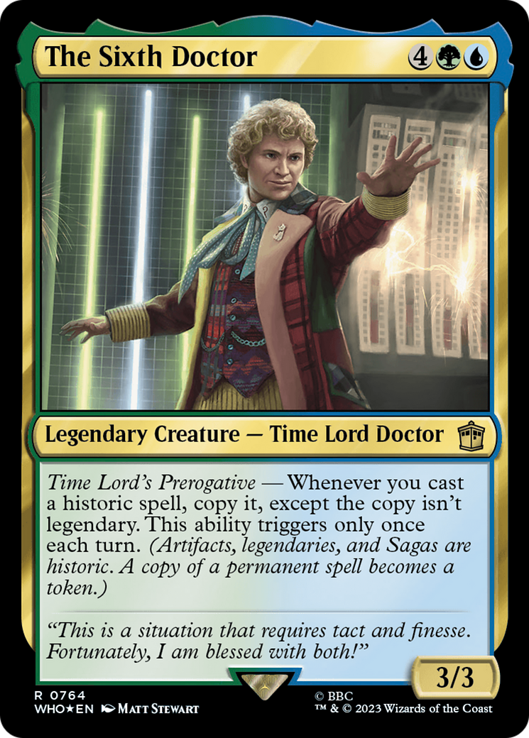 The Sixth Doctor (WHO-764) - Doctor Who Foil - Premium MTG Single from Wizards of the Coast - Just $0.11! Shop now at Game Crave Tournament Store