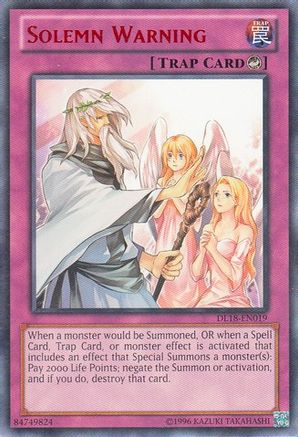 Solemn Warning (Red) (DL18-EN019) - Duelist League Promo Unlimited - Premium Yugioh Single from Konami - Just $1.46! Shop now at Game Crave Tournament Store