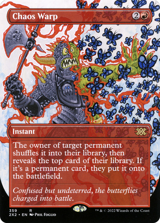 Chaos Warp (2X2-359) - Double Masters 2022 (Borderless) - Premium MTG Single from Wizards of the Coast - Just $0.88! Shop now at Game Crave Tournament Store