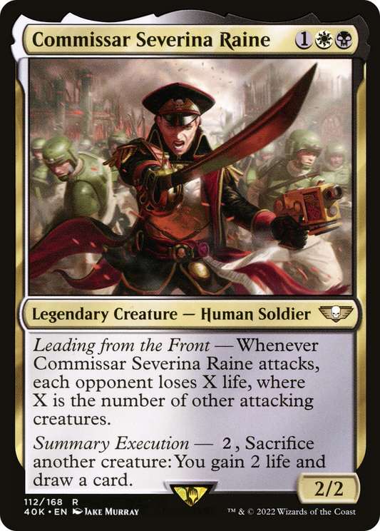 Commissar Severina Raine (40K-112) - Warhammer 40,000 Commander - Premium MTG Single from Wizards of the Coast - Just $14.35! Shop now at Game Crave Tournament Store