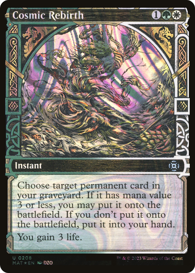 Cosmic Rebirth (MAT-208) - March of the Machine: The Aftermath: (Showcase) Foil - Premium MTG Single from Wizards of the Coast - Just $0.42! Shop now at Game Crave Tournament Store