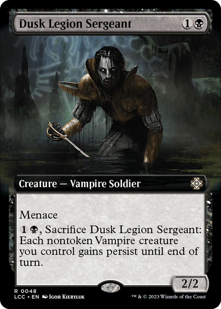 Dusk Legion Sergeant (LCC-048) - The Lost Caverns of Ixalan Commander: (Extended Art) - Premium MTG Single from Wizards of the Coast - Just $0.08! Shop now at Game Crave Tournament Store