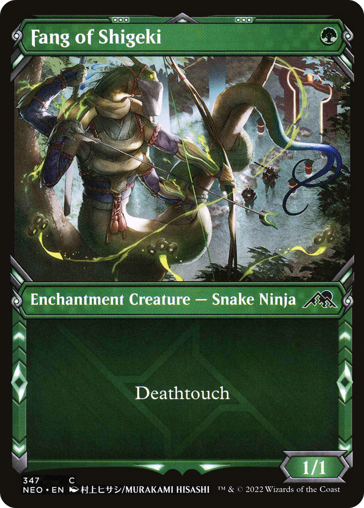 Fang of Shigeki (NEO-347) - Kamigawa: Neon Dynasty: (Showcase) Foil - Premium MTG Single from Wizards of the Coast - Just $0.08! Shop now at Game Crave Tournament Store