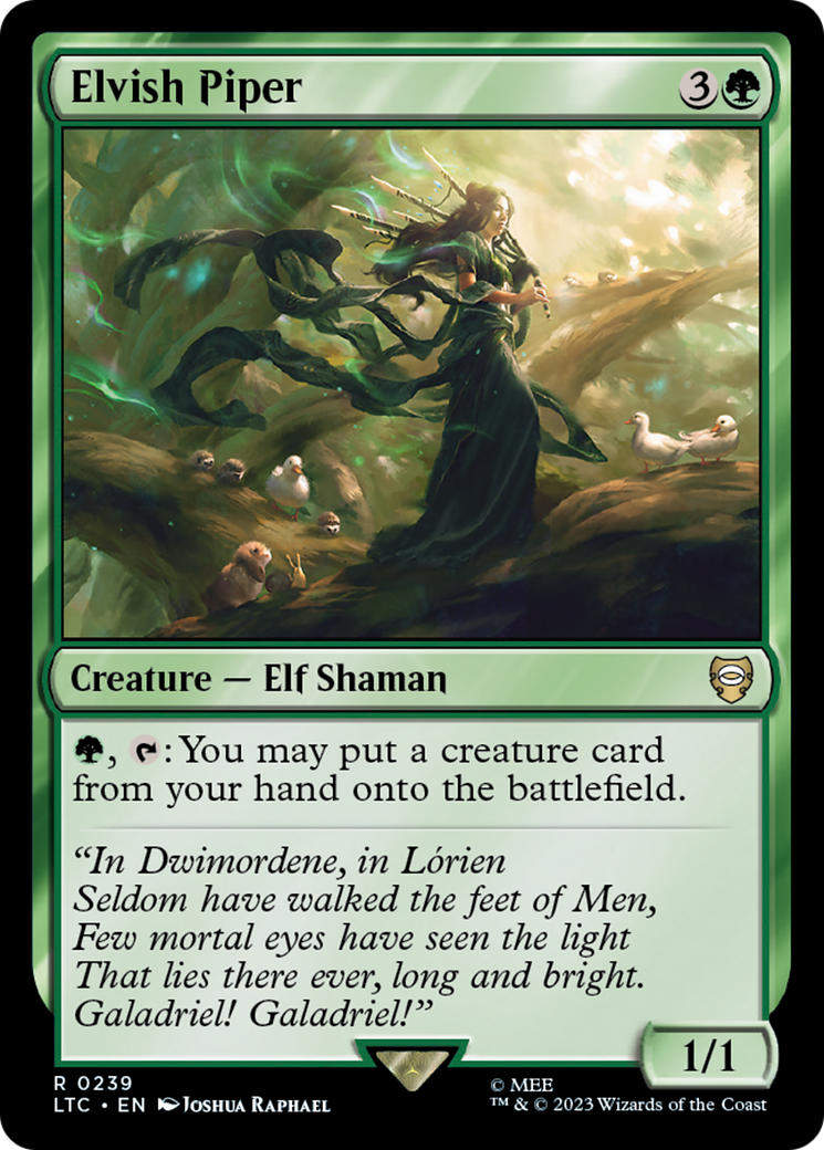 Elvish Piper (LTC-239) - Tales of Middle-earth Commander - Premium MTG Single from Wizards of the Coast - Just $0.17! Shop now at Game Crave Tournament Store