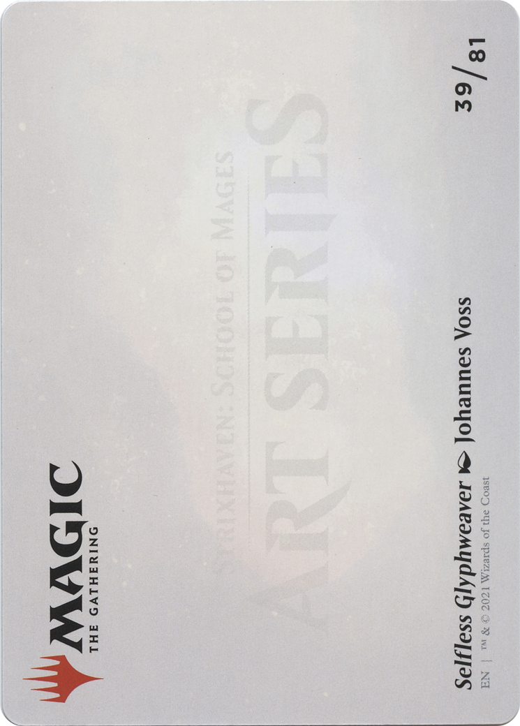 Selfless Glyphweaver // Selfless Glyphweaver (ASTX-039) - Strixhaven Art Series (Borderless) Foil - Premium MTG Single from Wizards of the Coast - Just $0! Shop now at Game Crave Tournament Store