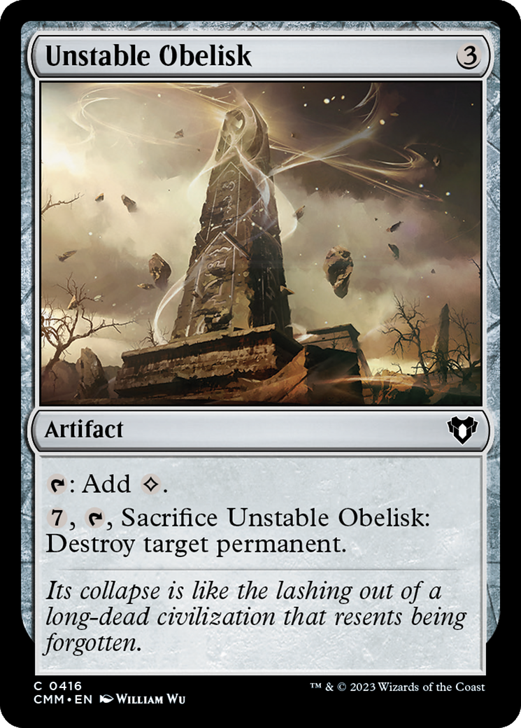Unstable Obelisk (CMM-416) - Commander Masters - Premium MTG Single from Wizards of the Coast - Just $0.08! Shop now at Game Crave Tournament Store