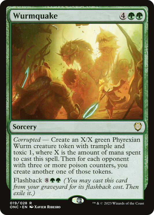 Wurmquake (ONC-019) - Phyrexia: All Will Be One Commander - Premium MTG Single from Wizards of the Coast - Just $0.08! Shop now at Game Crave Tournament Store
