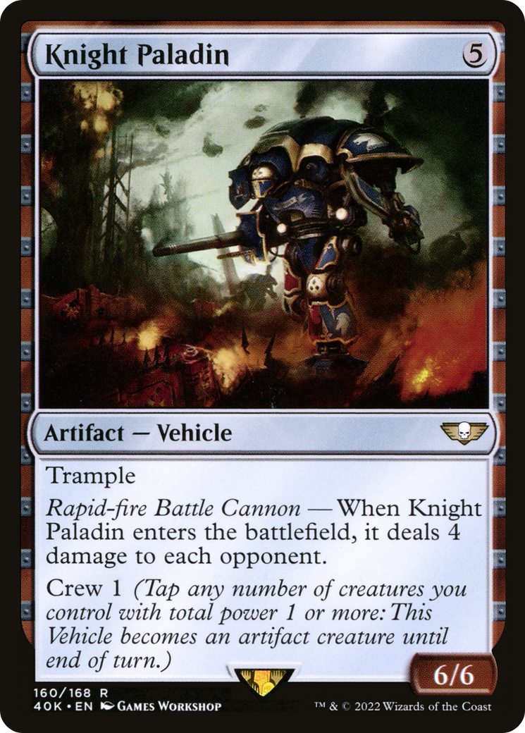Knight Paladin (40K-160) - Warhammer 40,000 Commander - Premium MTG Single from Wizards of the Coast - Just $3.08! Shop now at Game Crave Tournament Store