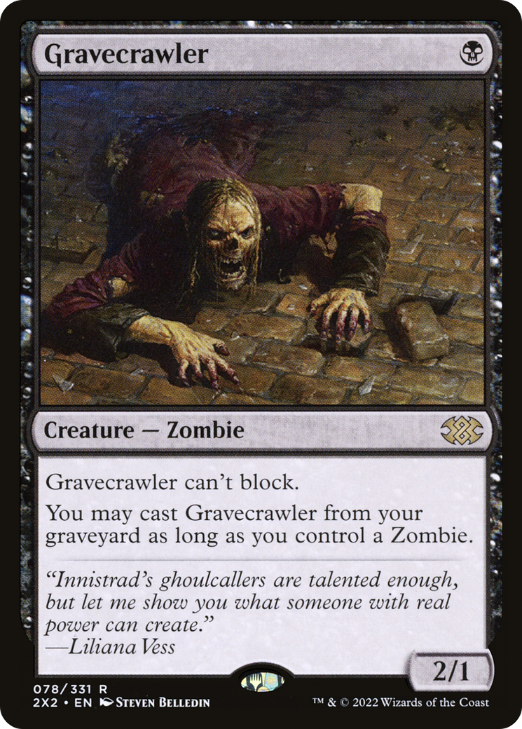 Gravecrawler (2X2-078) - Double Masters 2022 Foil - Premium MTG Single from Wizards of the Coast - Just $1.44! Shop now at Game Crave Tournament Store