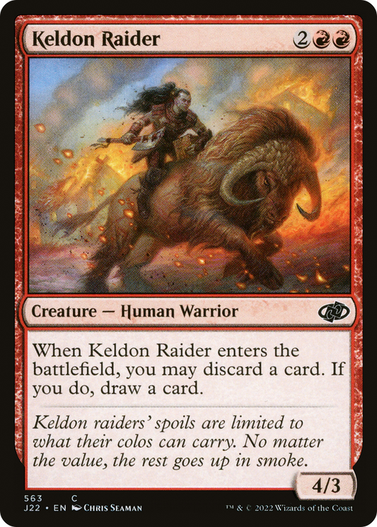 Keldon Raider (J22-563) - Jumpstart 2022 - Premium MTG Single from Wizards of the Coast - Just $0.25! Shop now at Game Crave Tournament Store