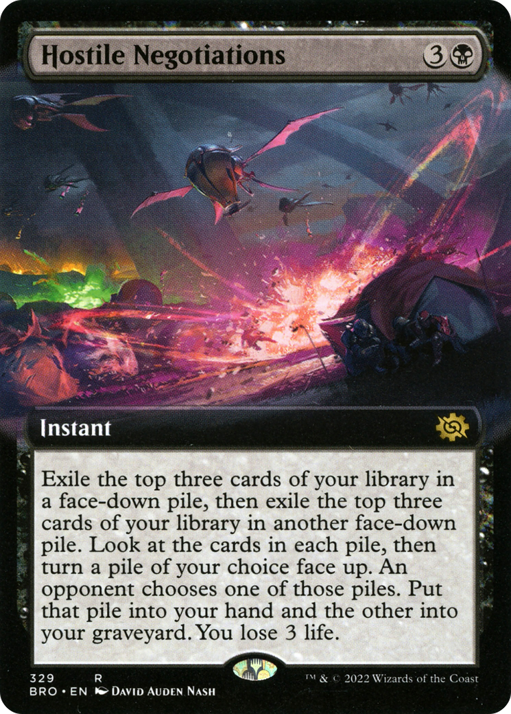 Hostile Negotiations (BRO-329) - The Brothers' War: (Extended Art) - Premium MTG Single from Wizards of the Coast - Just $0.08! Shop now at Game Crave Tournament Store