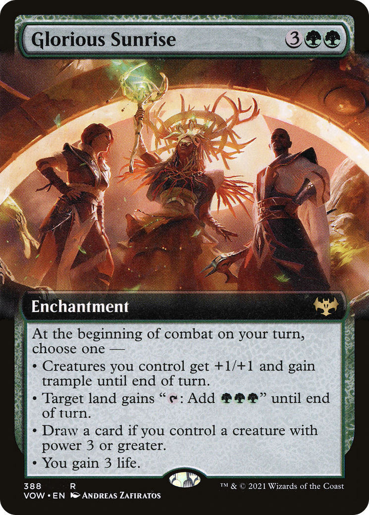Glorious Sunrise (VOW-388) - Innistrad: Crimson Vow: (Extended Art) - Premium MTG Single from Wizards of the Coast - Just $0.99! Shop now at Game Crave Tournament Store