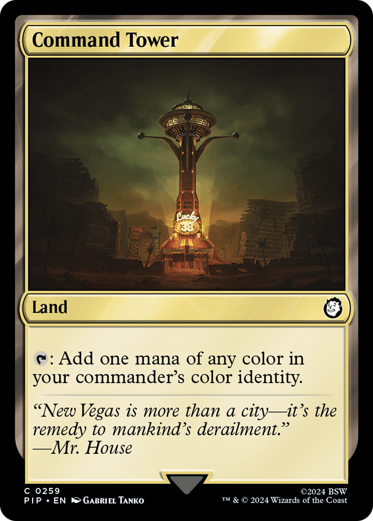 Command Tower (PIP-259) - Fallout Foil - Premium MTG Single from Wizards of the Coast - Just $1.39! Shop now at Game Crave Tournament Store