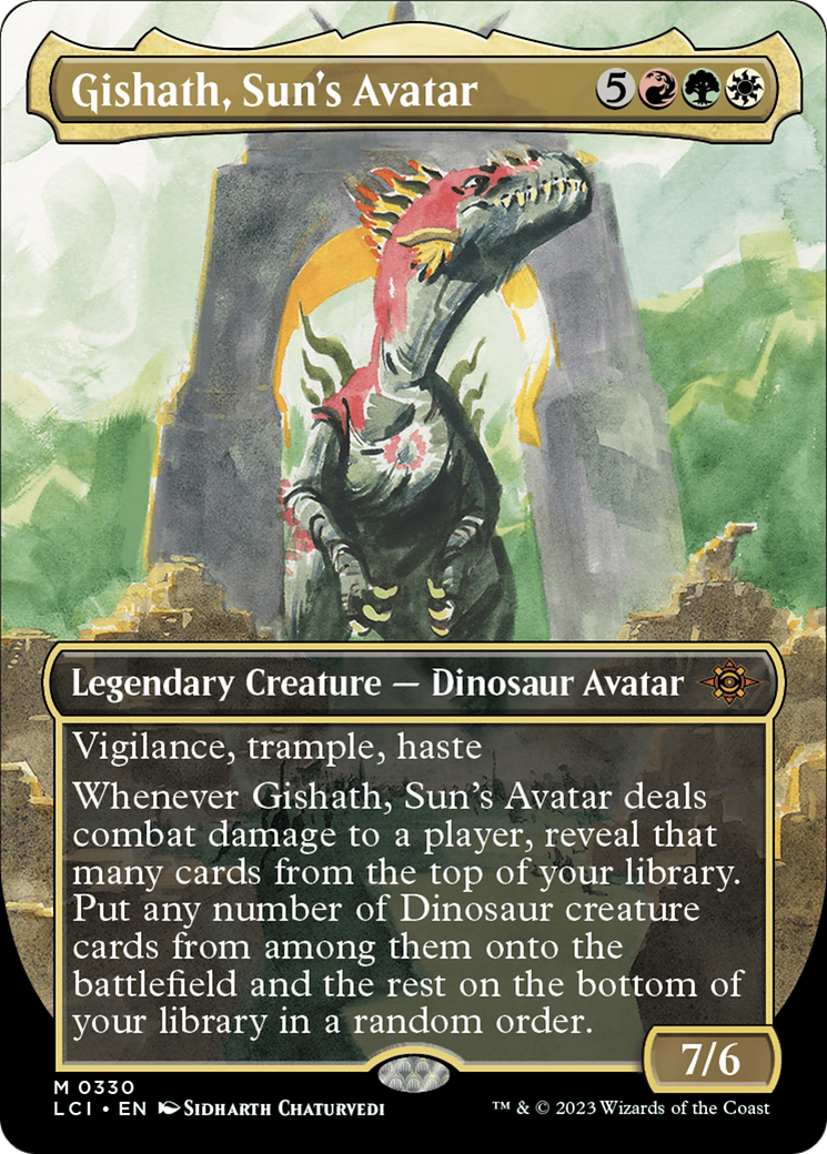 Gishath, Sun's Avatar (LCI-330) - The Lost Caverns of Ixalan (Borderless) - Premium MTG Single from Wizards of the Coast - Just $3.39! Shop now at Game Crave Tournament Store