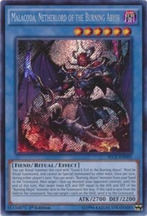 Malacoda, Netherlord of the Burning Abyss (SECE-EN085) - Secrets of Eternity Unlimited - Premium Yugioh Single from Konami - Just $6.73! Shop now at Game Crave Tournament Store