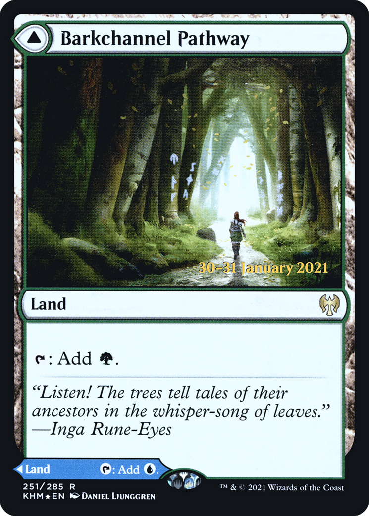 Barkchannel Pathway // Tidechannel Pathway (PKHM-251S) - Kaldheim Promos Foil - Premium MTG Single from Wizards of the Coast - Just $1.62! Shop now at Game Crave Tournament Store