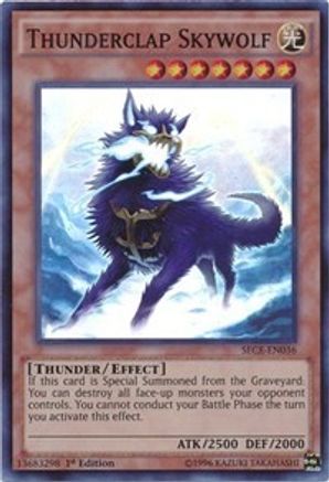 Thunderclap Skywolf (SECE-EN036) - Secrets of Eternity 1st Edition - Premium Yugioh Single from Konami - Just $0.26! Shop now at Game Crave Tournament Store
