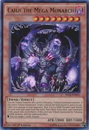 Caius the Mega Monarch (SECE-EN035) - Secrets of Eternity 1st Edition - Premium Yugioh Single from Konami - Just $2.78! Shop now at Game Crave Tournament Store