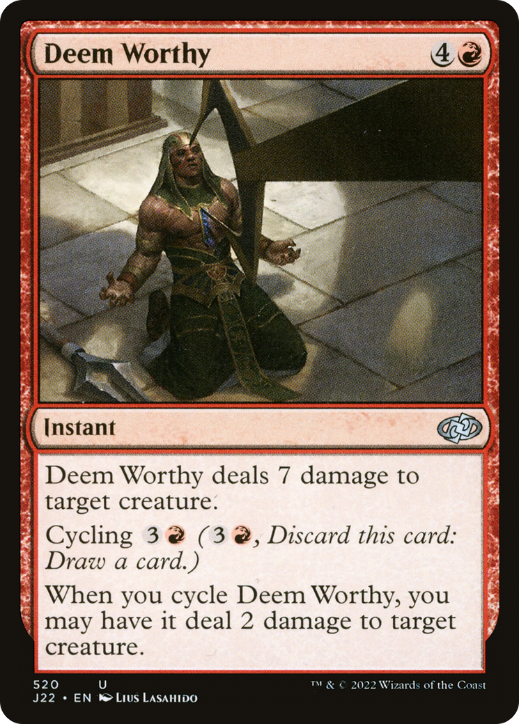 Deem Worthy (J22-520) - Jumpstart 2022 - Premium MTG Single from Wizards of the Coast - Just $0.08! Shop now at Game Crave Tournament Store