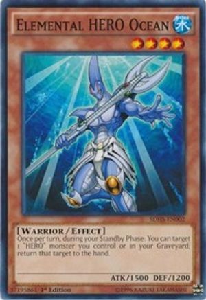 Elemental HERO Ocean (SDHS-EN002) - Structure Deck: HERO Strike Unlimited - Premium Yugioh Single from Konami - Just $2.01! Shop now at Game Crave Tournament Store
