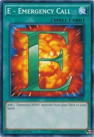 E - Emergency Call (SDHS-EN029) - Structure Deck: HERO Strike Unlimited - Premium Yugioh Single from Konami - Just $0.63! Shop now at Game Crave Tournament Store