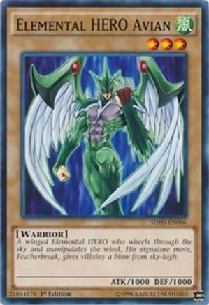 Elemental HERO Avian (SDHS-EN006) - Structure Deck: HERO Strike 1st Edition - Premium Yugioh Single from Konami - Just $0.25! Shop now at Game Crave Tournament Store